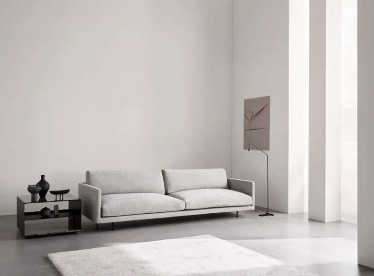 Wendelbo Expose coffee table, medium, brown glass - Emperador marble