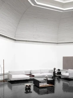 Wendelbo Expose coffee table, medium, brown glass - Emperador marble