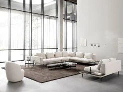 Wendelbo Floema oval sofa table, black - black marble