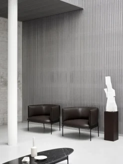 Wendelbo Floema oval sofa table, black - black marble