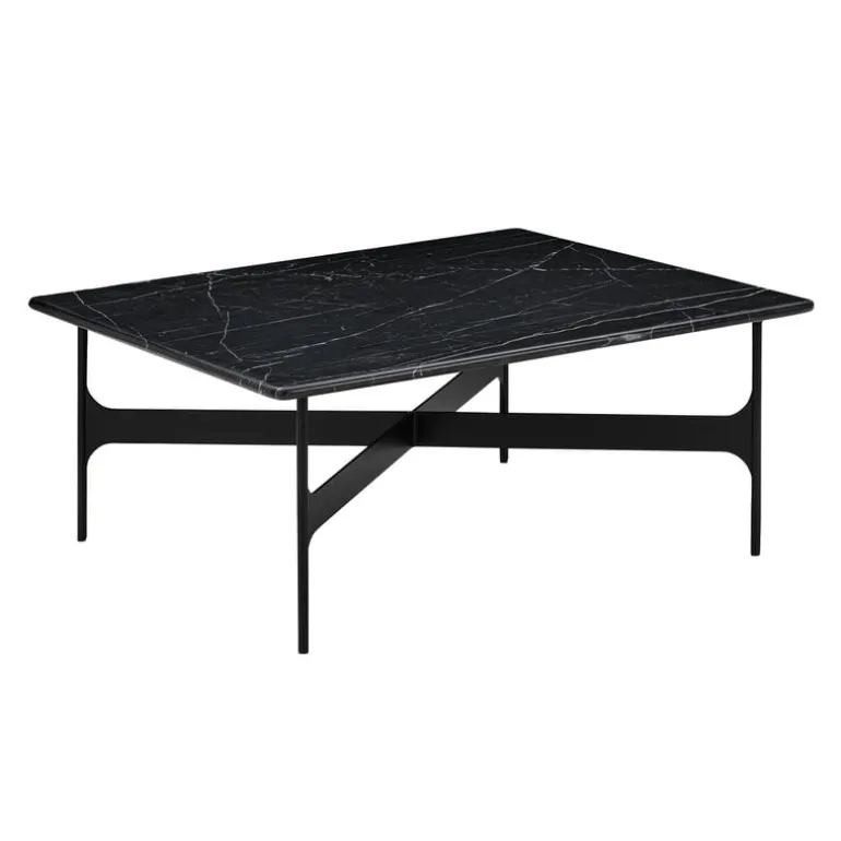 Wendelbo Floema square sofa table, black - black marble