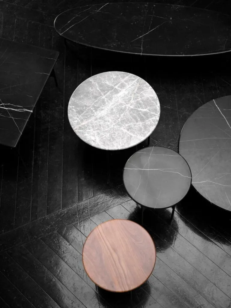 Wendelbo Floema square sofa table, black - black marble