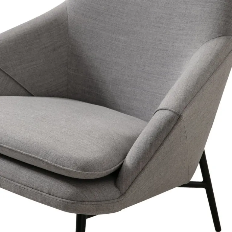 Wendelbo Hug lounge chair, black - Remix 2 123 grey