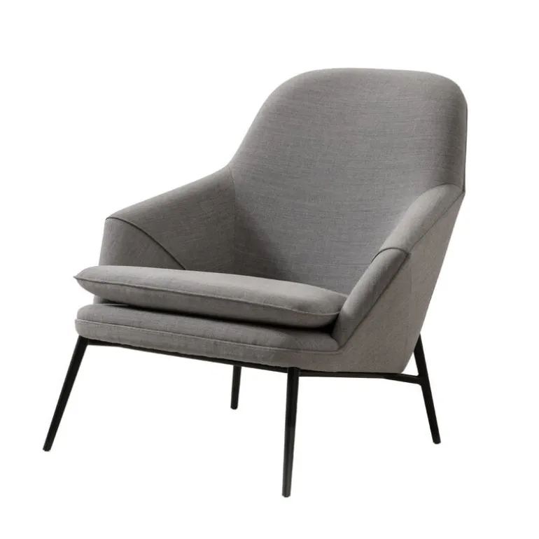 Wendelbo Hug lounge chair, black - Remix 2 123 grey