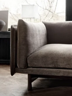 Wendelbo Kite 3-seater sofa, black stained oak - Roco 08