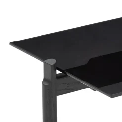 Wendelbo Notch coffee table, rectangular, M, black glass - black sta. oak