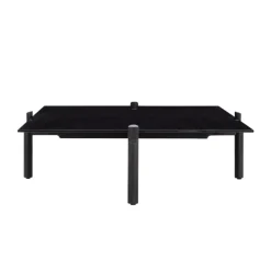 Wendelbo Notch coffee table, rectangular, M, black glass - black sta. oak