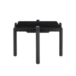 Wendelbo Notch coffee table, rectangular, M, black glass - black sta. oak