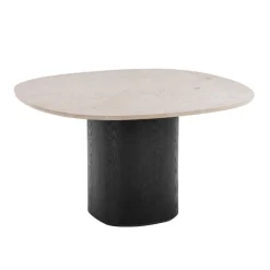 Wendelbo Ovata dining table, black oak - Jura grey limestone