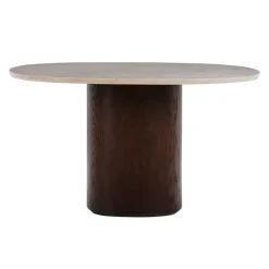 Wendelbo Ovata dining table, brown oak - Jura grey limestone