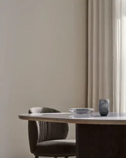 Wendelbo Ovata dining table, brown oak - Jura grey limestone