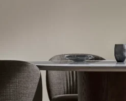 Wendelbo Ovata dining table, brown oak - Jura grey limestone