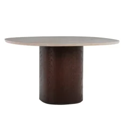 Wendelbo Ovata dining table, brown oak - Jura grey limestone