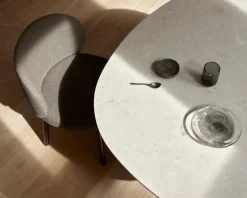 Wendelbo Ovata dining table, brown oak - Jura grey limestone