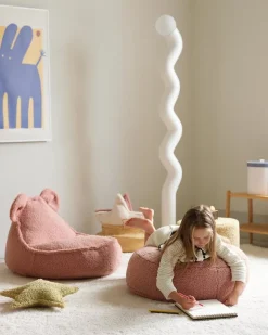 Wigiwama Bear beanbag chair, guava pink