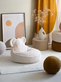 Wigiwama Bear beanbag chair, cream white