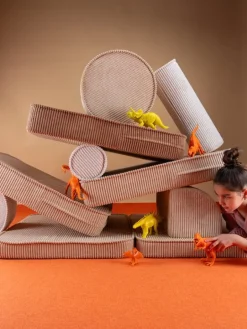 Wigiwama Pouffe set, pink mousse