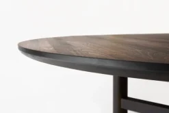 Wooden SJL extendable table, 120-180 cm, smoked beech