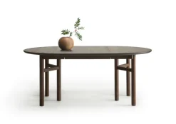 Wooden SJL extendable table, 120-180 cm, smoked beech