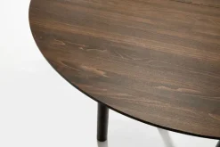 Wooden SJL extendable table, 120-180 cm, smoked beech