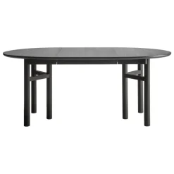Wooden SJL extendable table, 120-180 cm, black beech