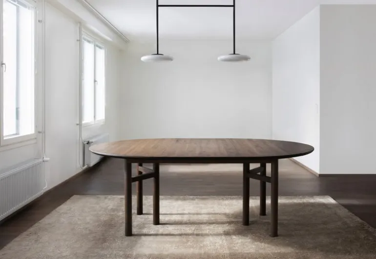 Wooden SJL extendable table, 140-200 cm, beech