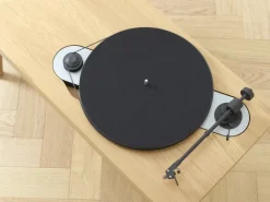 Wooden Turntable record player, oak