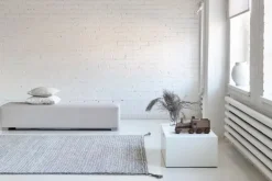 Woodnotes Grid rug, white - light grey