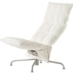 Woodnotes K chair, narrow, swivel star base, white