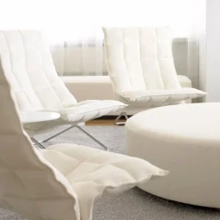 Woodnotes K chair, wide, tubular base, black