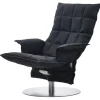 Woodnotes K chair with armrests, swivel plate base, black