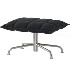 Woodnotes K ottoman, narrow, star base, black