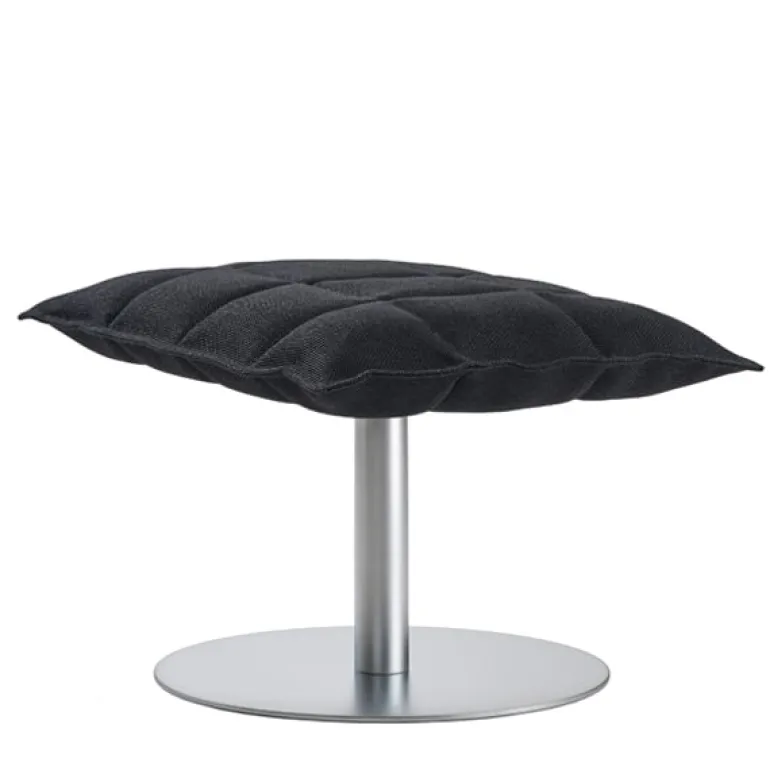 Woodnotes K ottoman, narrow, base plate, black