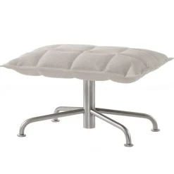 Woodnotes K ottoman, narrow, star base, stone/white