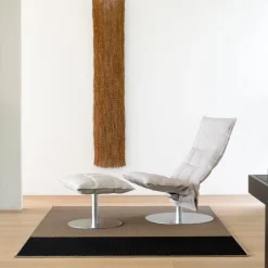 Woodnotes K ottoman, narrow, base plate, stone/white