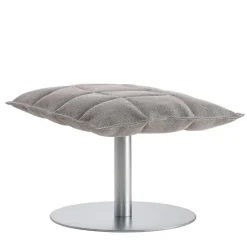 Woodnotes K ottoman, narrow, base plate, stone/black
