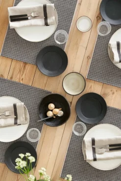 Woodnotes Morning placemat, 35 x 45 cm, set of 4, black - stone