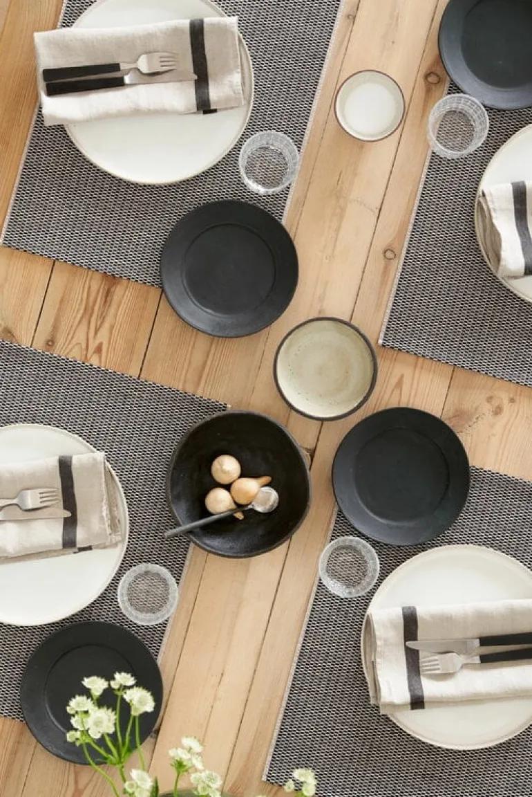 Woodnotes Morning placemat, 35 x 45 cm, set of 4, black - stone