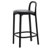 Woodnotes Siro+ bar stool 65 cm, black - black leather