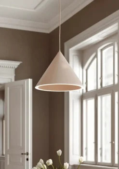 Woud Annular pendant, large, beige