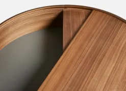 Woud Arc coffee table 66 cm, matt lacquered walnut