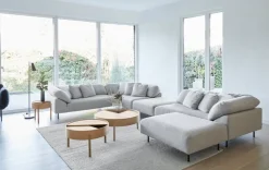 Woud Arc coffee table 89 cm, white pigmented ash