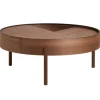 Woud Arc coffee table 89 cm, matt lacquered walnut