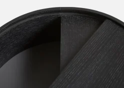 Woud Arc side table, black painted ash