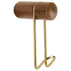 Woud Around wall hanger, small, matt lacquered walnut - brass