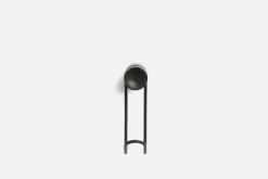 Woud Around wall hanger, small, black painted oak - black metal