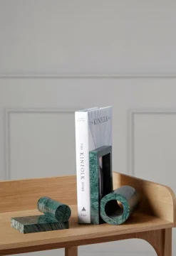 Woud Booknd bookend, 2 pcs, green marble