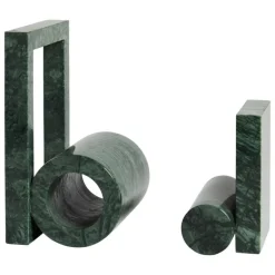 Woud Booknd bookend, 2 pcs, green marble