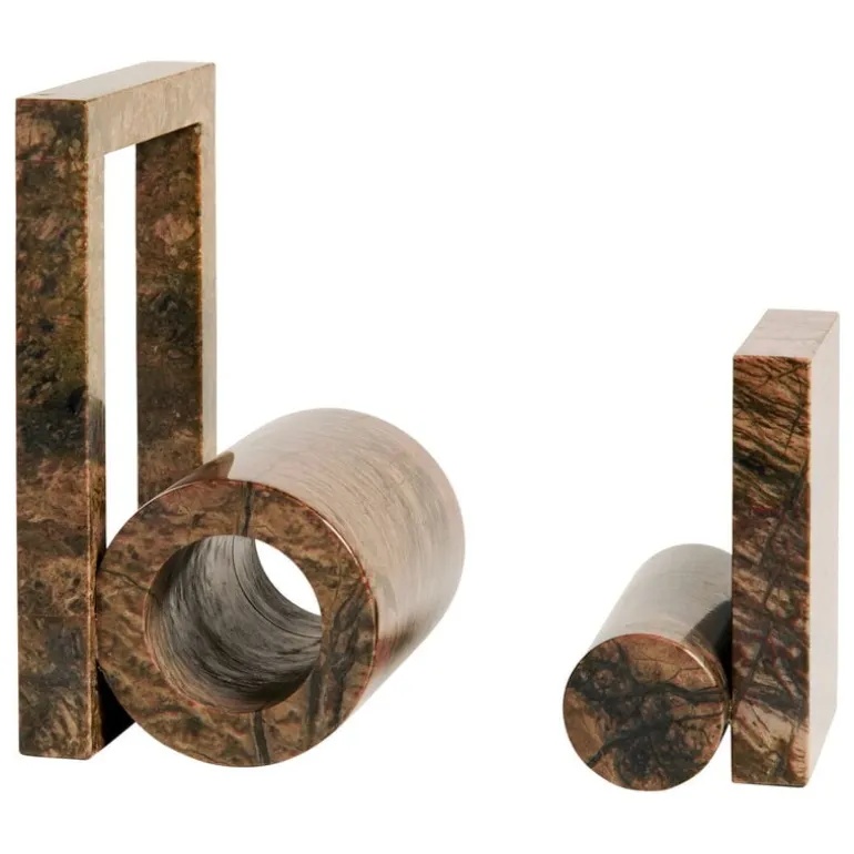 Woud Booknd bookend, 2 pcs, brown marble