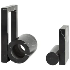 Woud Booknd bookend, 2 pcs, black marble